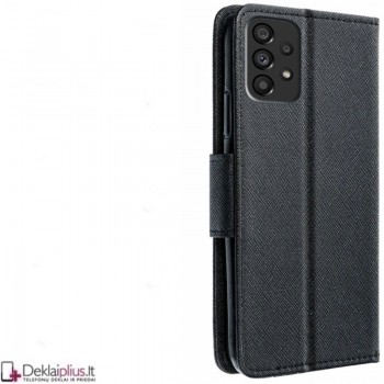 Telone atverčiamas dėklas su skyreliais - juodas (Samsung A33 5G)